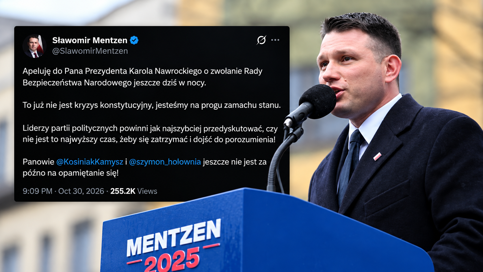 Mentzen wzywa prezydenta do zwołania RBN. „Jeszcze nie jest za późno na opamiętanie się”
